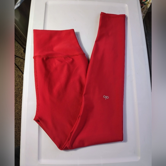 Alo Yoga high-waisted Airlift leggings vibrant classic red women's activewear L. - Picture 6 of 16